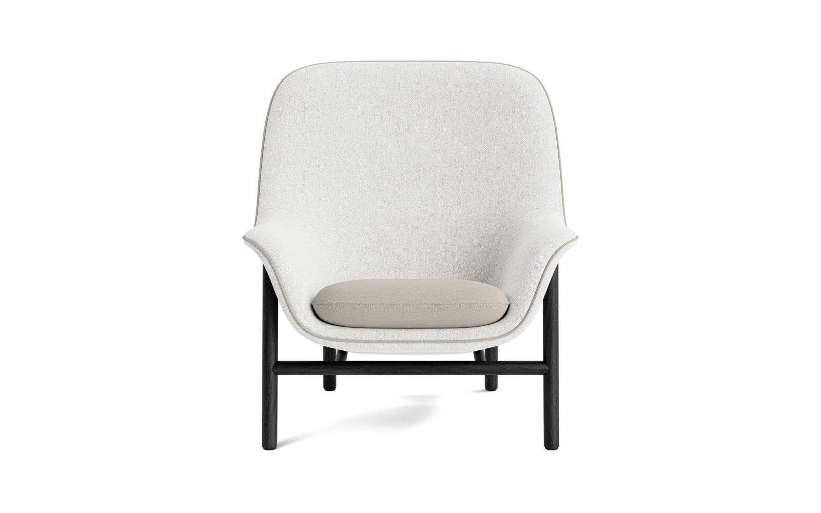 Drape Lounge-Sessel hoch schwarze Eiche Hallingdal in Hallingdal 110 präsentiert im Onlineshop von KAQTU Design AG. Sessel ist von Normann Copenhagen