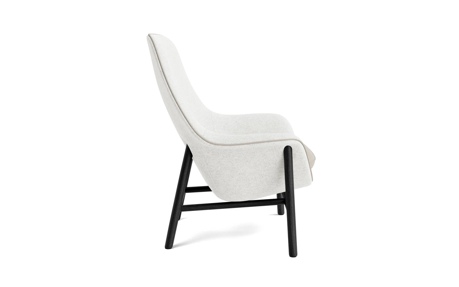 Drape Lounge-Sessel hoch schwarze Eiche Hallingdal in Hallingdal 110 präsentiert im Onlineshop von KAQTU Design AG. Sessel ist von Normann Copenhagen