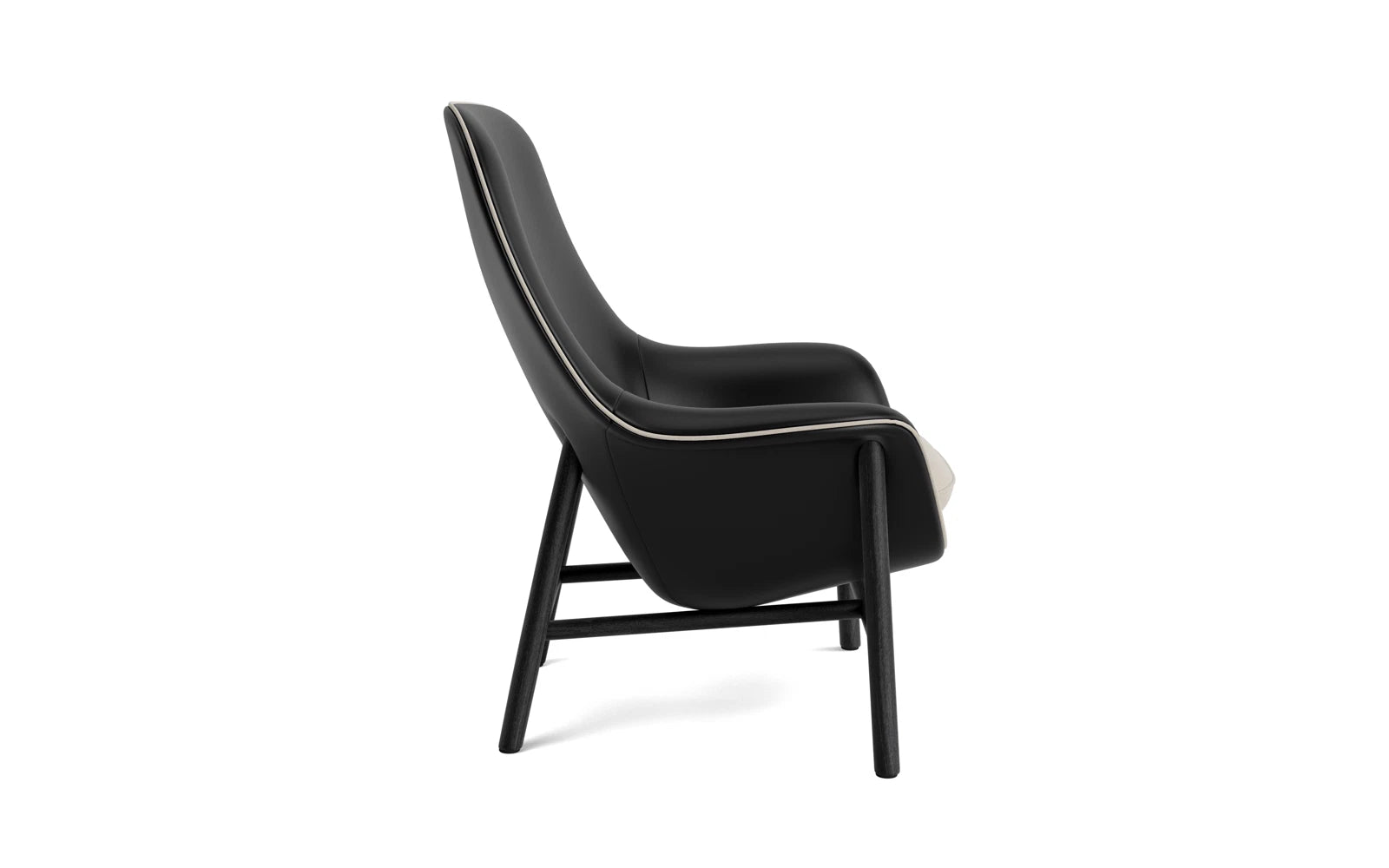 Drape Lounge-Sessel hoch schwarze Eiche Ultra in Ultra 41599 präsentiert im Onlineshop von KAQTU Design AG. Sessel ist von Normann Copenhagen