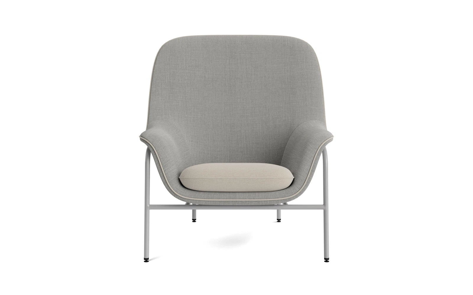 Drape Lounge-Sessel hoch grauem Stahl Remix in Remix 133 präsentiert im Onlineshop von KAQTU Design AG. Sessel ist von Normann Copenhagen