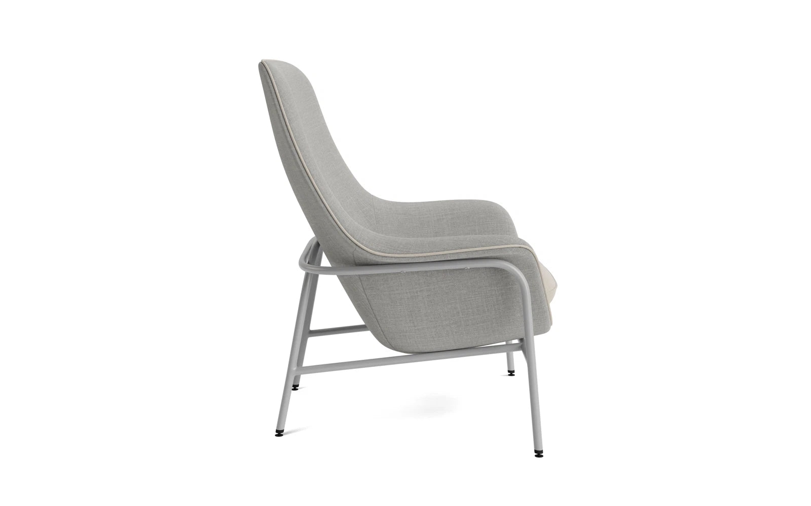Drape Lounge-Sessel hoch grauem Stahl Remix in Remix 133 präsentiert im Onlineshop von KAQTU Design AG. Sessel ist von Normann Copenhagen
