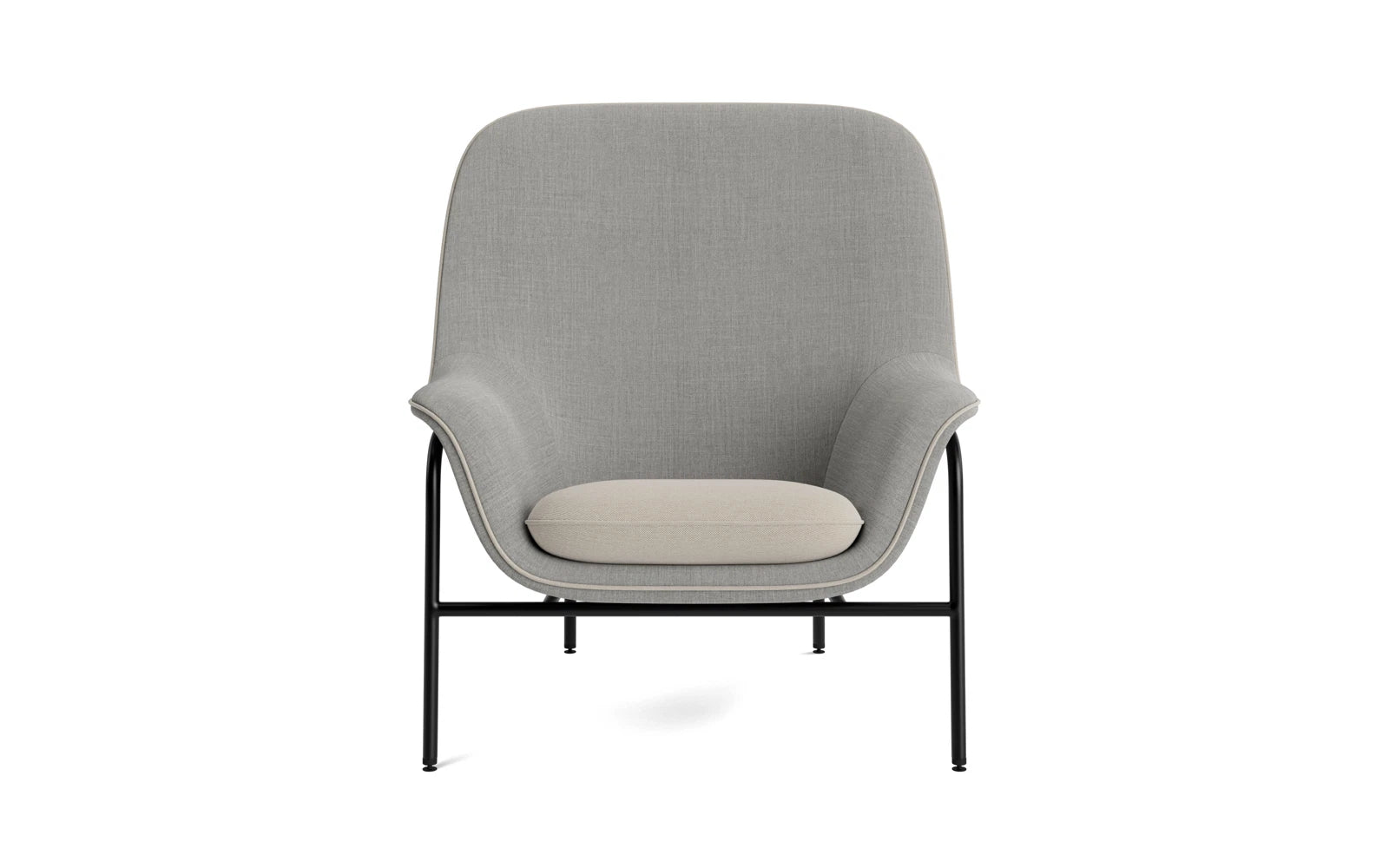 Drape Lounge-Sessel hoch schwarz Stahl Remix in Remix 133 präsentiert im Onlineshop von KAQTU Design AG. Sessel ist von Normann Copenhagen