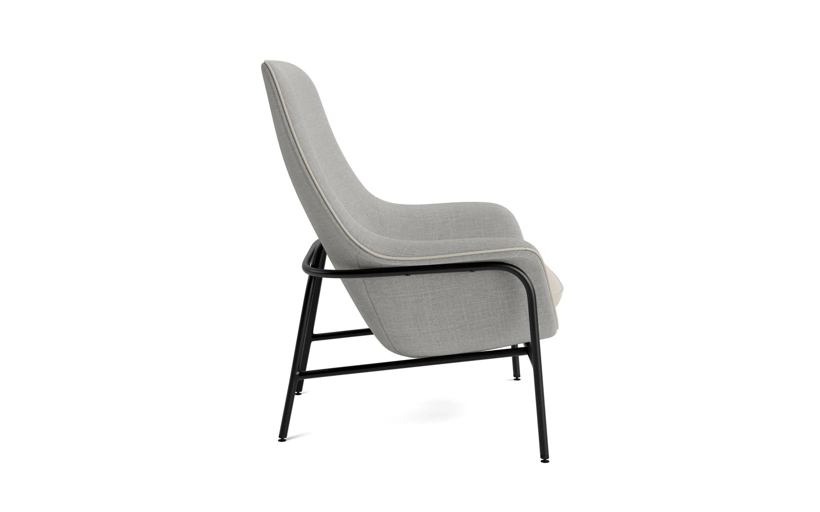 Drape Lounge-Sessel hoch schwarz Stahl Remix in Remix 133 präsentiert im Onlineshop von KAQTU Design AG. Sessel ist von Normann Copenhagen