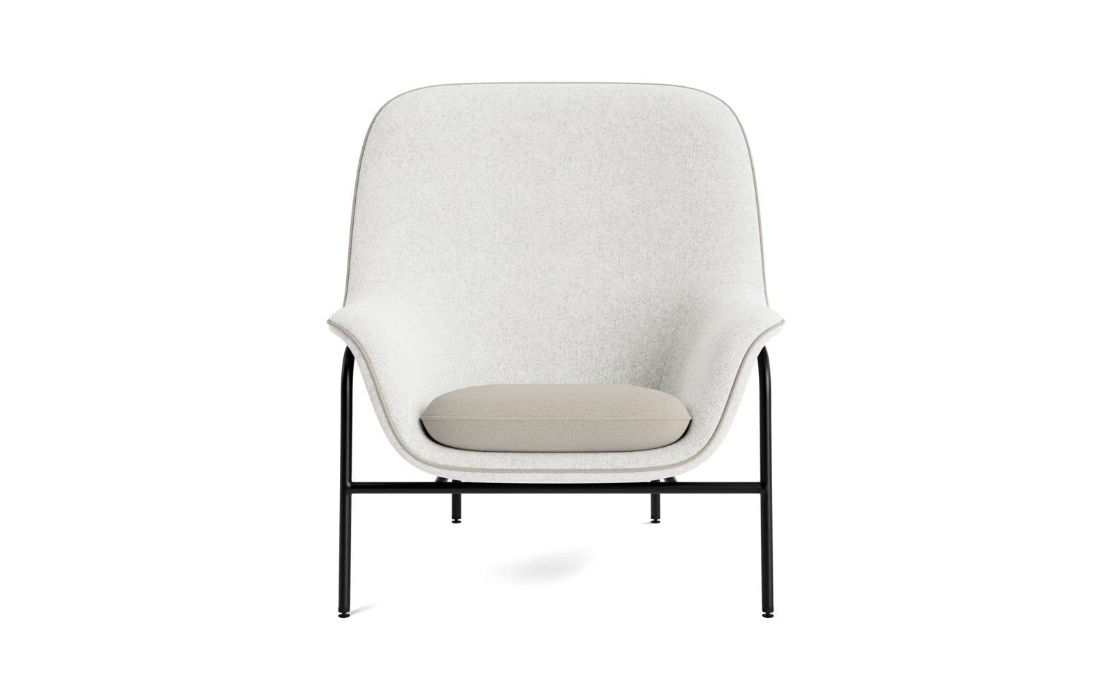 Drape Lounge-Sessel hoch schwarz Stahl Hallingdal in Hallingdal 110 präsentiert im Onlineshop von KAQTU Design AG. Sessel ist von Normann Copenhagen