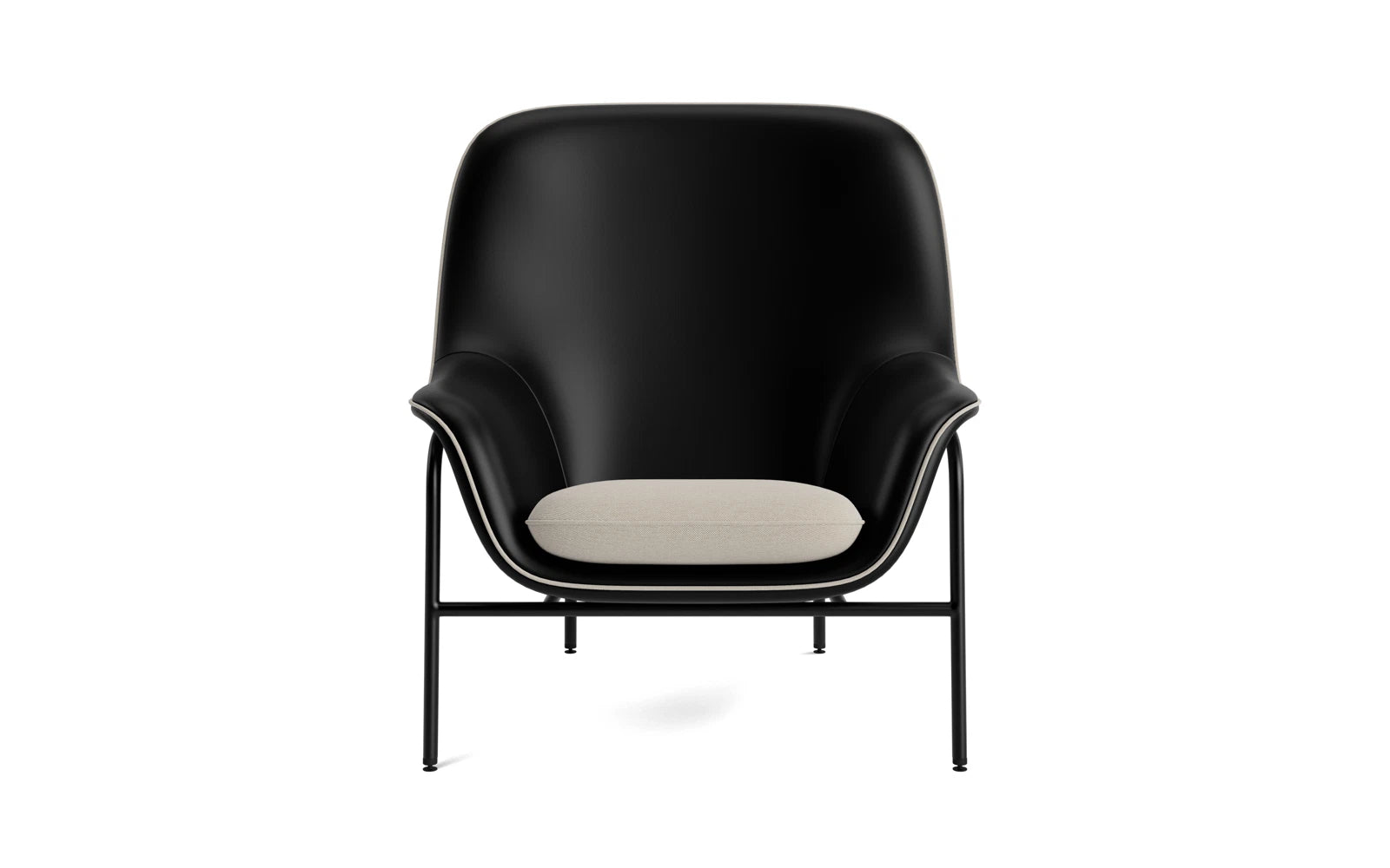 Drape Lounge-Sessel hoch schwarz Stahl Ultra in Ultra 41599 präsentiert im Onlineshop von KAQTU Design AG. Sessel ist von Normann Copenhagen
