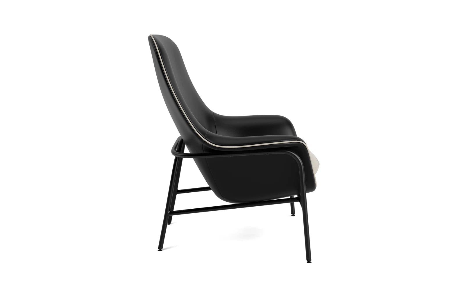 Drape Lounge-Sessel hoch schwarz Stahl Ultra in Ultra 41599 präsentiert im Onlineshop von KAQTU Design AG. Sessel ist von Normann Copenhagen