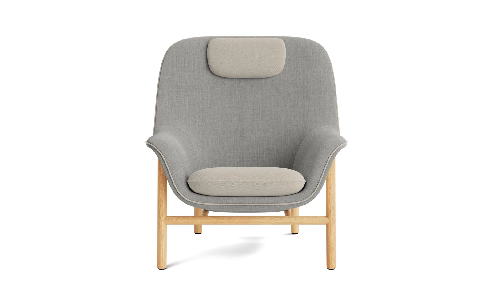 Drape Lounge-Sessel hoch mitt Kopfstütze Eiche Remix in Remix 133 präsentiert im Onlineshop von KAQTU Design AG. Sessel ist von Normann Copenhagen