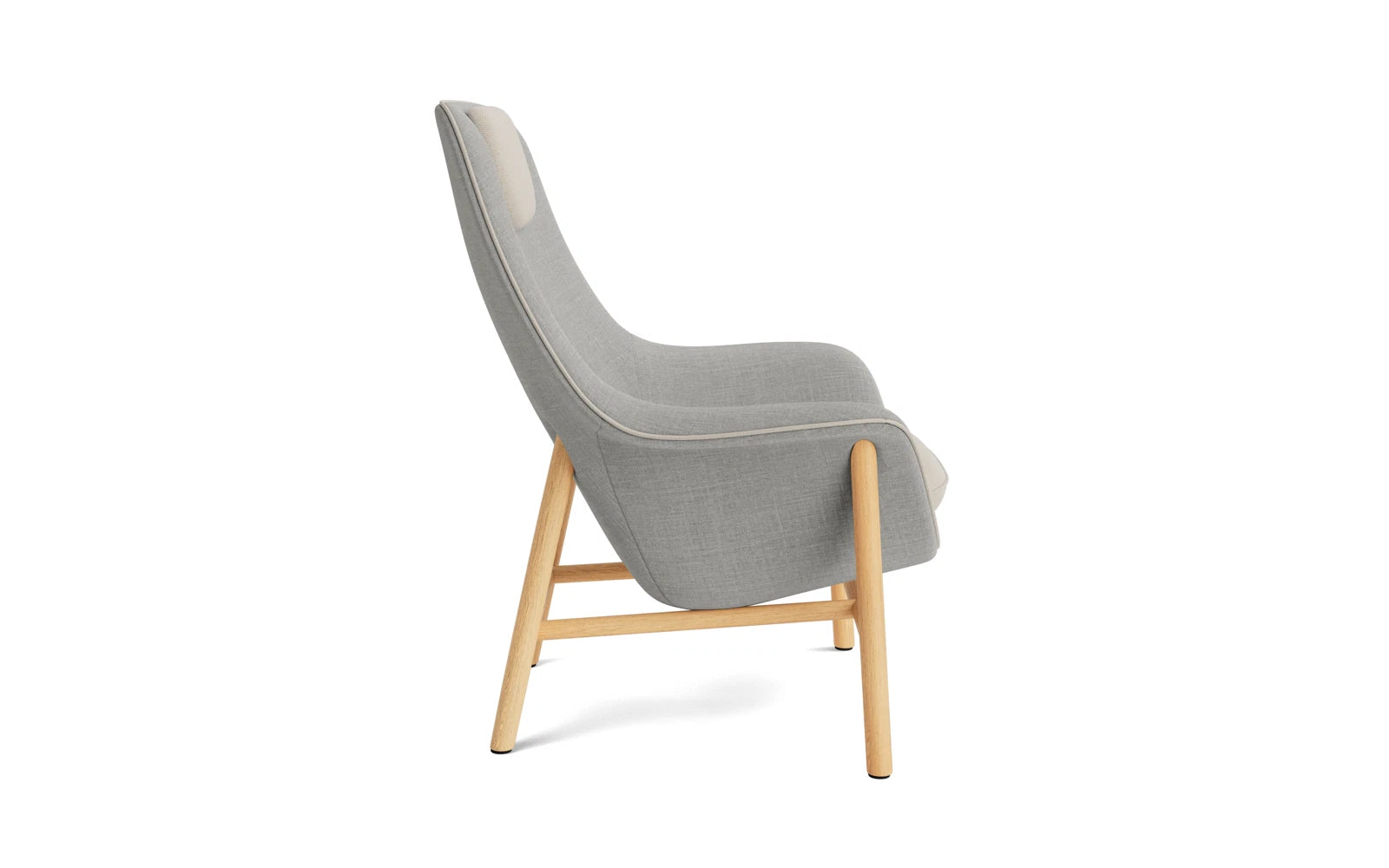 Drape Lounge-Sessel hoch mitt Kopfstütze Eiche Remix in Remix 133 präsentiert im Onlineshop von KAQTU Design AG. Sessel ist von Normann Copenhagen
