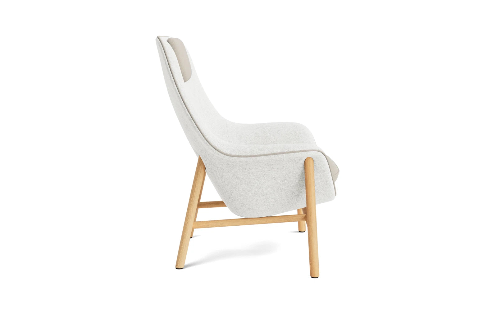 Drape Lounge-Sessel hoch mitt Kopfstütze Eiche Hallingdal in Hallingdal 110 präsentiert im Onlineshop von KAQTU Design AG. Sessel ist von Normann Copenhagen