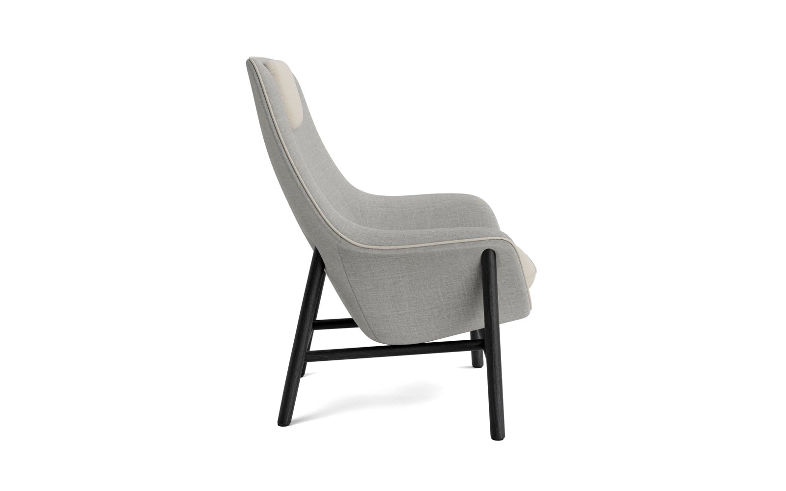 Drape Lounge-Sessel hoch mitt Kopfstütze schwarze Eiche Remix in Remix 133 präsentiert im Onlineshop von KAQTU Design AG. Sessel ist von Normann Copenhagen