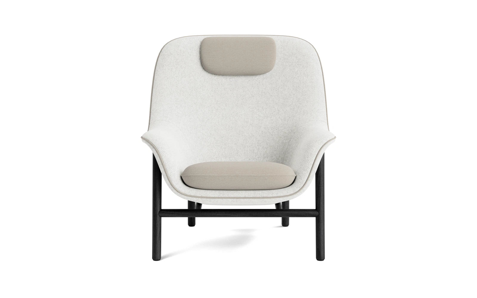 Drape Lounge-Sessel hoch mitt Kopfstütze schwarze Eiche Hallingdal in Hallingdal 110 präsentiert im Onlineshop von KAQTU Design AG. Sessel ist von Normann Copenhagen