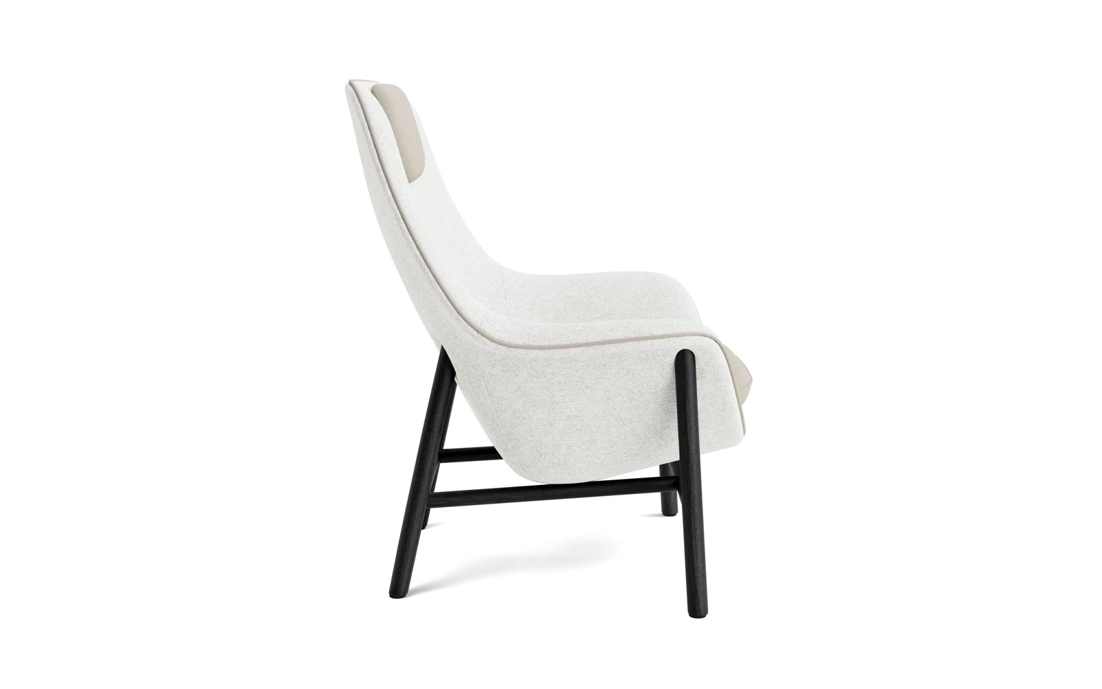Drape Lounge-Sessel hoch mitt Kopfstütze schwarze Eiche Hallingdal in Hallingdal 110 präsentiert im Onlineshop von KAQTU Design AG. Sessel ist von Normann Copenhagen