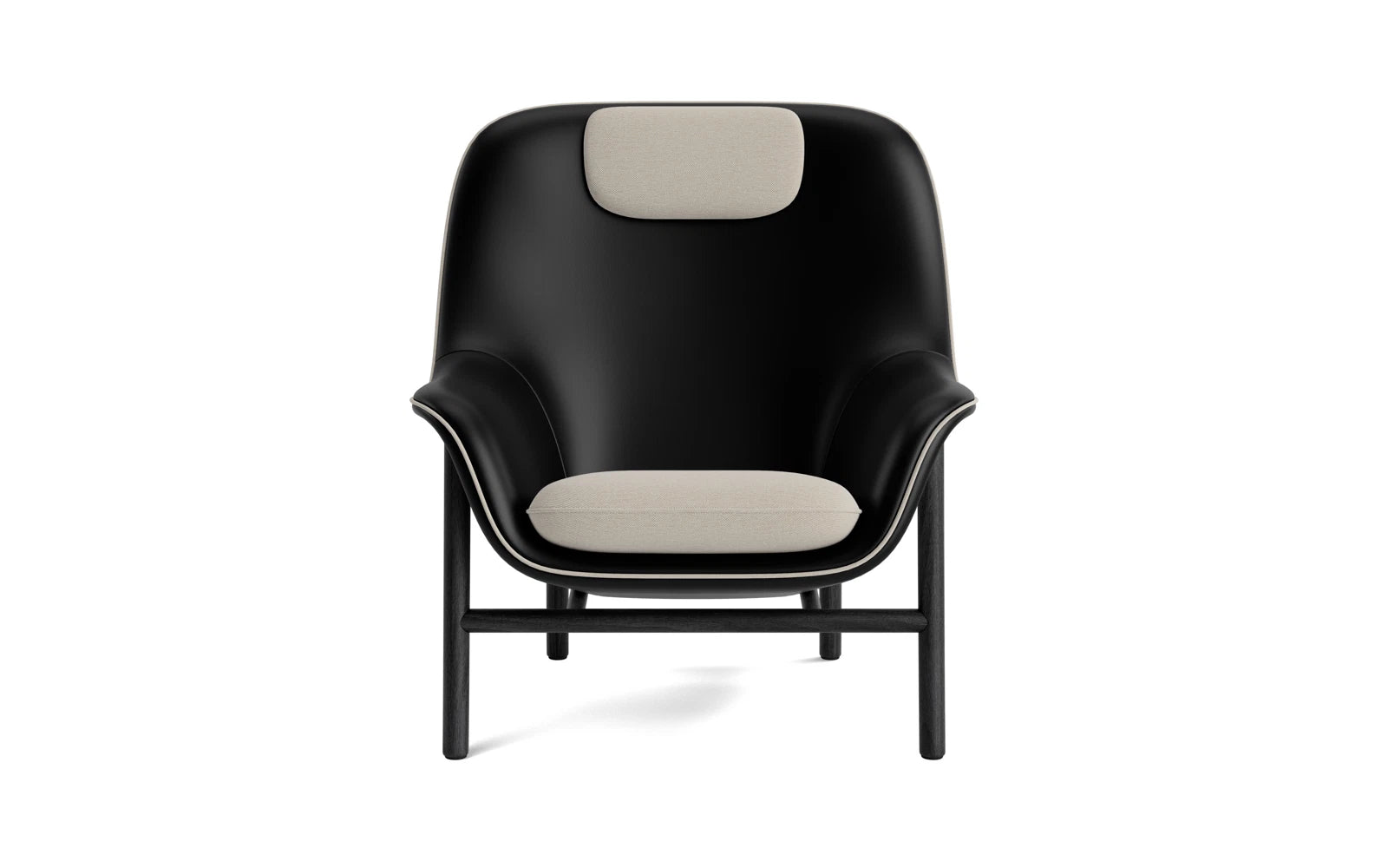 Drape Lounge-Sessel hoch mitt Kopfstütze schwarze Eiche Ultra in Ultra 41599 präsentiert im Onlineshop von KAQTU Design AG. Sessel ist von Normann Copenhagen