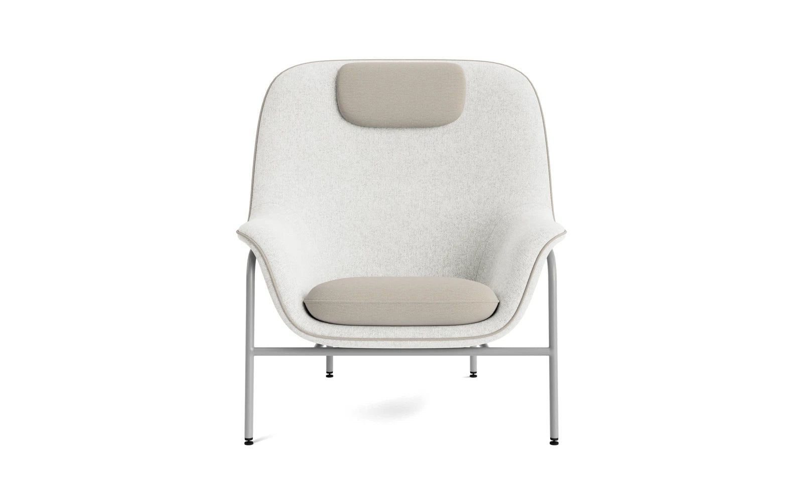 Stilvoller Drape Lounge Sessel Hoch mit Kopfstütze von Normann.
