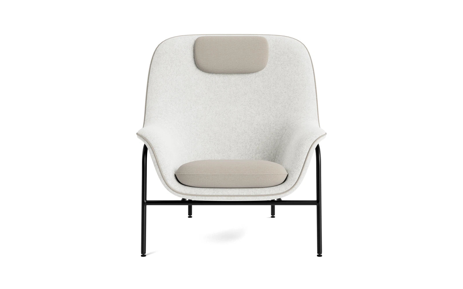 Drape Lounge-Sessel Hoch mitt Kopfstütze schwarzes stahl Hallingdal in Hallingdal 110 präsentiert im Onlineshop von KAQTU Design AG. Sessel ist von Normann Copenhagen