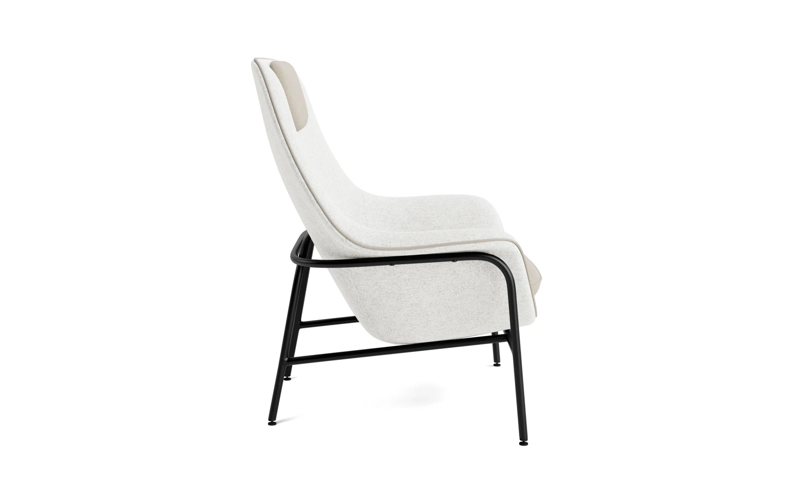 Drape Lounge-Sessel Hoch mitt Kopfstütze schwarzes stahl Hallingdal in Hallingdal 110 präsentiert im Onlineshop von KAQTU Design AG. Sessel ist von Normann Copenhagen