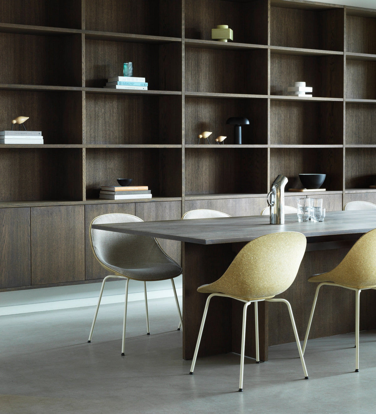 Mat Stuhl polster Hanffasern Creme stahl in Ultra 41599 präsentiert im Onlineshop von KAQTU Design AG. Stuhl ist von Normann Copenhagen