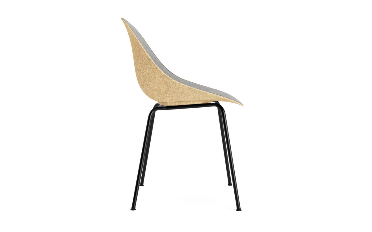Mat Stuhl polster Hanffasern Schwartz stahl in Remix 133 präsentiert im Onlineshop von KAQTU Design AG. Stuhl ist von Normann Copenhagen