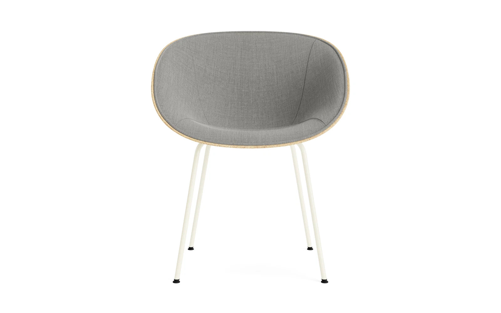 Mat Lehnstuhl Frontpolster Hanffasern Creme stahl in Remix 133 präsentiert im Onlineshop von KAQTU Design AG. Stuhl mit Armlehne ist von Normann Copenhagen