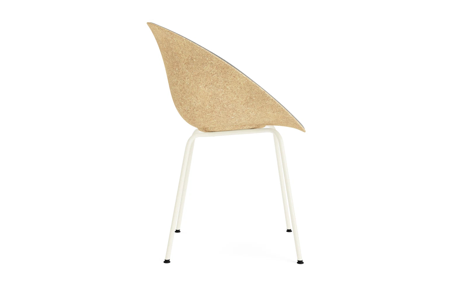 Mat Lehnstuhl Frontpolster Hanffasern Creme stahl in Remix 133 präsentiert im Onlineshop von KAQTU Design AG. Stuhl mit Armlehne ist von Normann Copenhagen