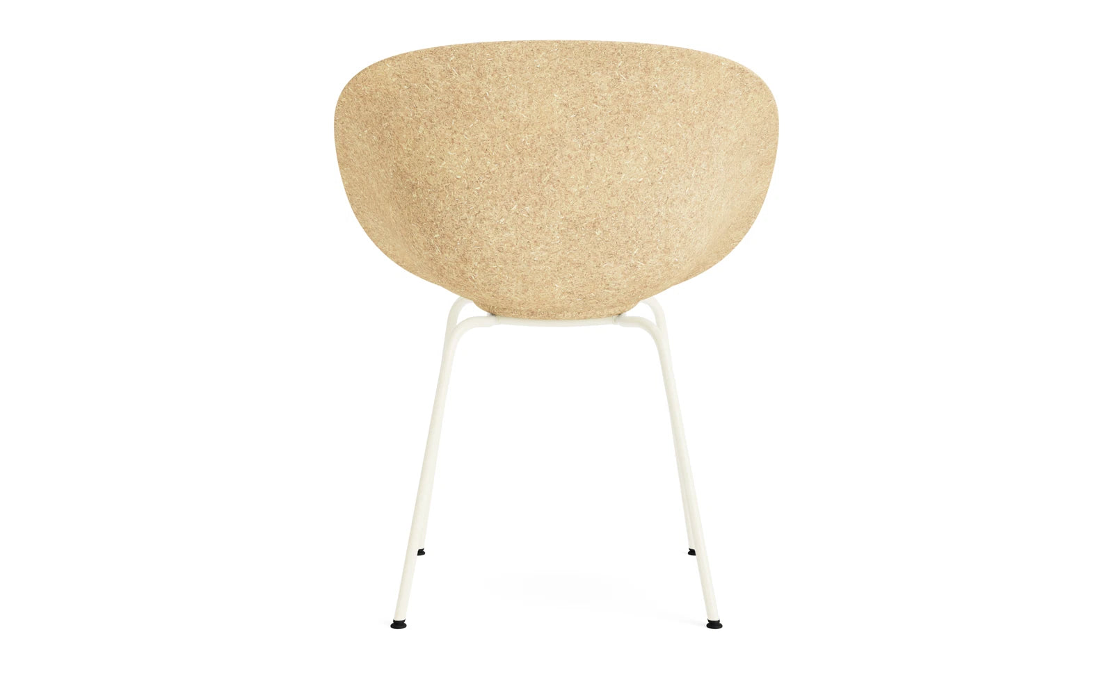 Mat Lehnstuhl Frontpolster Hanffasern Creme stahl in Remix 133 präsentiert im Onlineshop von KAQTU Design AG. Stuhl mit Armlehne ist von Normann Copenhagen