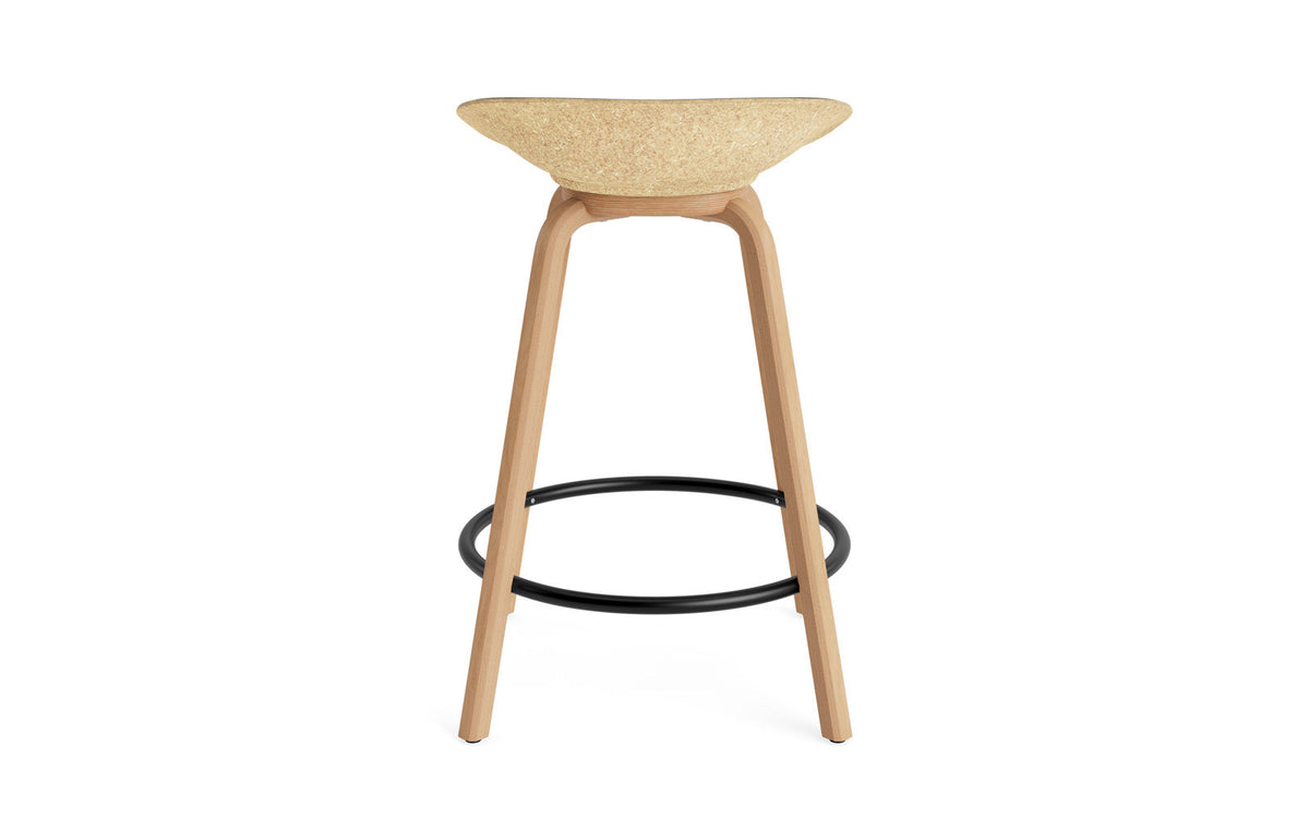 Mat Barstuhl 65 cm Frontpolster Hanffasern Buchenholz/schwarz in Ultra 41599 präsentiert im Onlineshop von KAQTU Design AG. Barstuhl ist von Normann Copenhagen