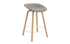 Mat Barstuhl 65 cm frontpolster Seegras Buchenholz/creme