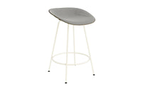 Mat Barstuhl 65 cm Frontpolster Seegras creme Stahl