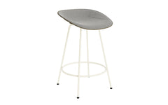 Mat Barstuhl 65 cm Frontpolster Seegras creme Stahl
