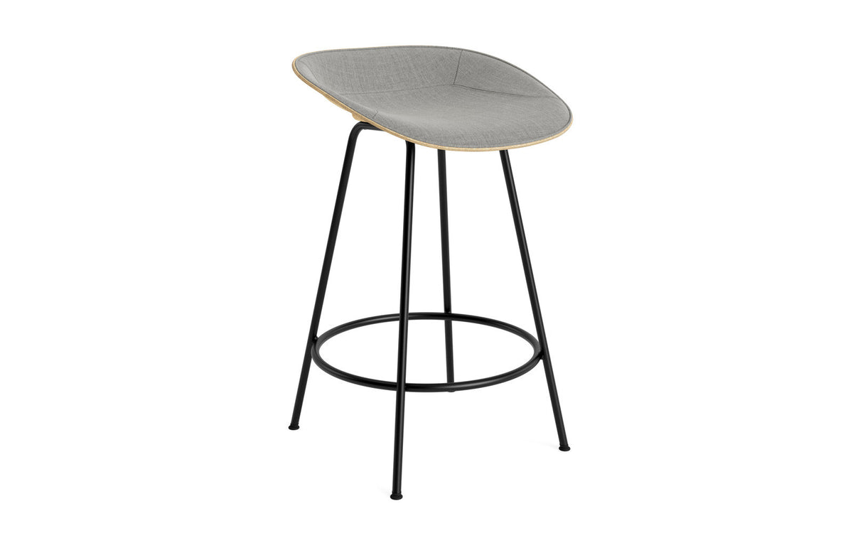 Mat Barstuhl 65 cm Frontpolster Hanffasern schwarzes Stahl in Remix 133 präsentiert im Onlineshop von KAQTU Design AG. Barstuhl ist von Normann Copenhagen