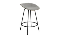 Mat Barstuhl 65 cm Frontpolster Seegras schwartz Stahl