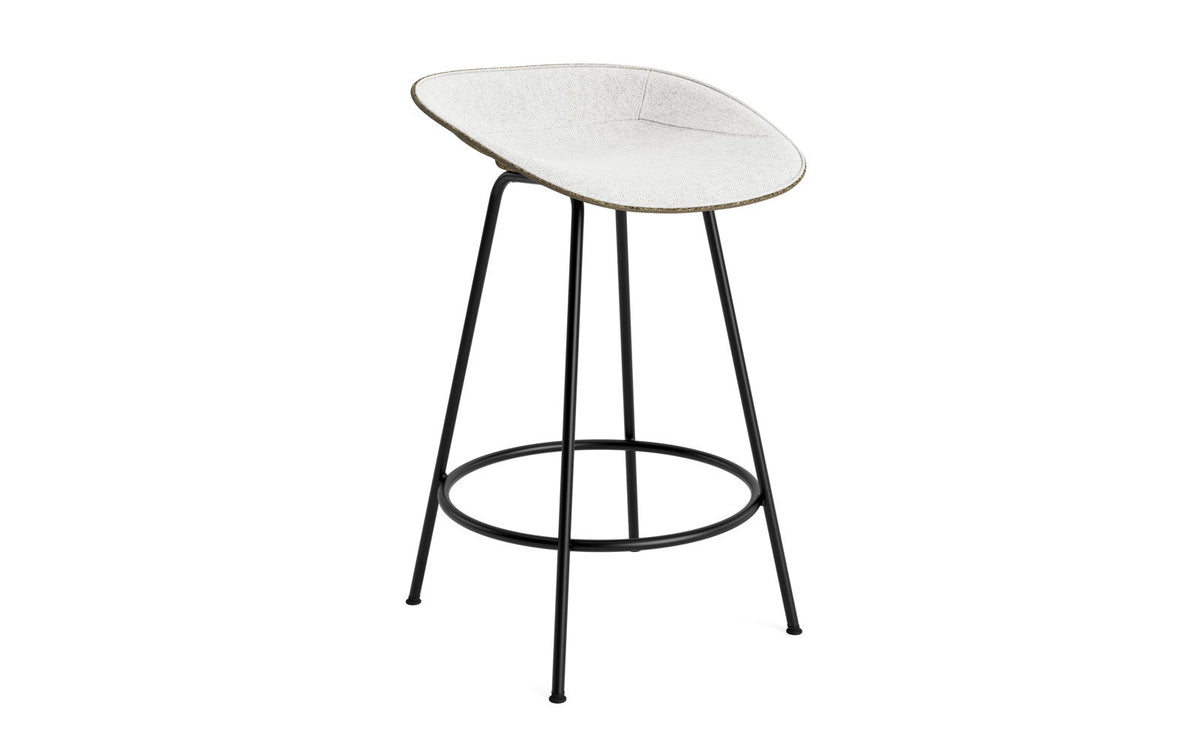 Mat Barstuhl 65 cm Frontpolster Seegras schwartz Stahl in Hallingdal 110 präsentiert im Onlineshop von KAQTU Design AG. Barstuhl ist von Normann Copenhagen