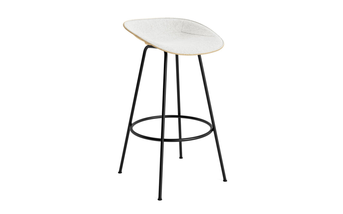 Mat Barstuhl 75 cm Frontpolster Hanffasern schwarzes Stahl in Hallingdal 110 präsentiert im Onlineshop von KAQTU Design AG. Barstuhl ist von Normann Copenhagen