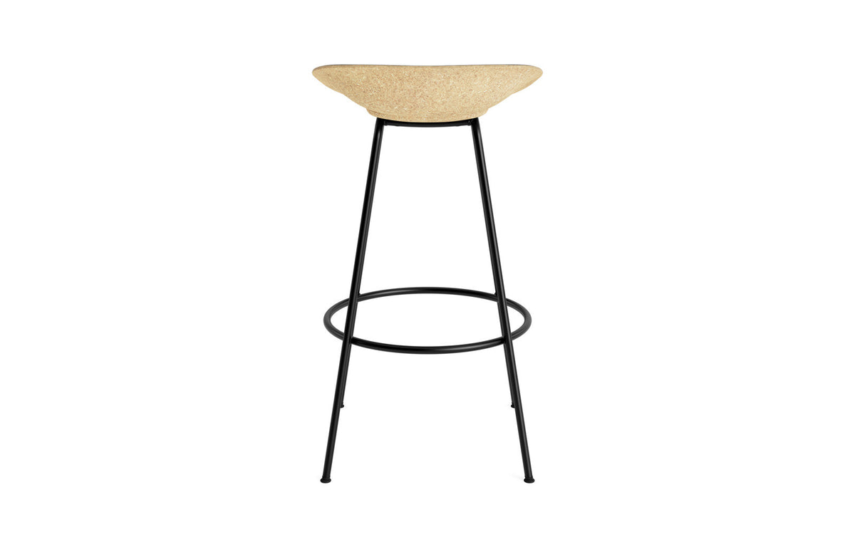 Mat Barstuhl 75 cm Frontpolster Hanffasern schwarzes Stahl in Ultra 41599 präsentiert im Onlineshop von KAQTU Design AG. Barstuhl ist von Normann Copenhagen