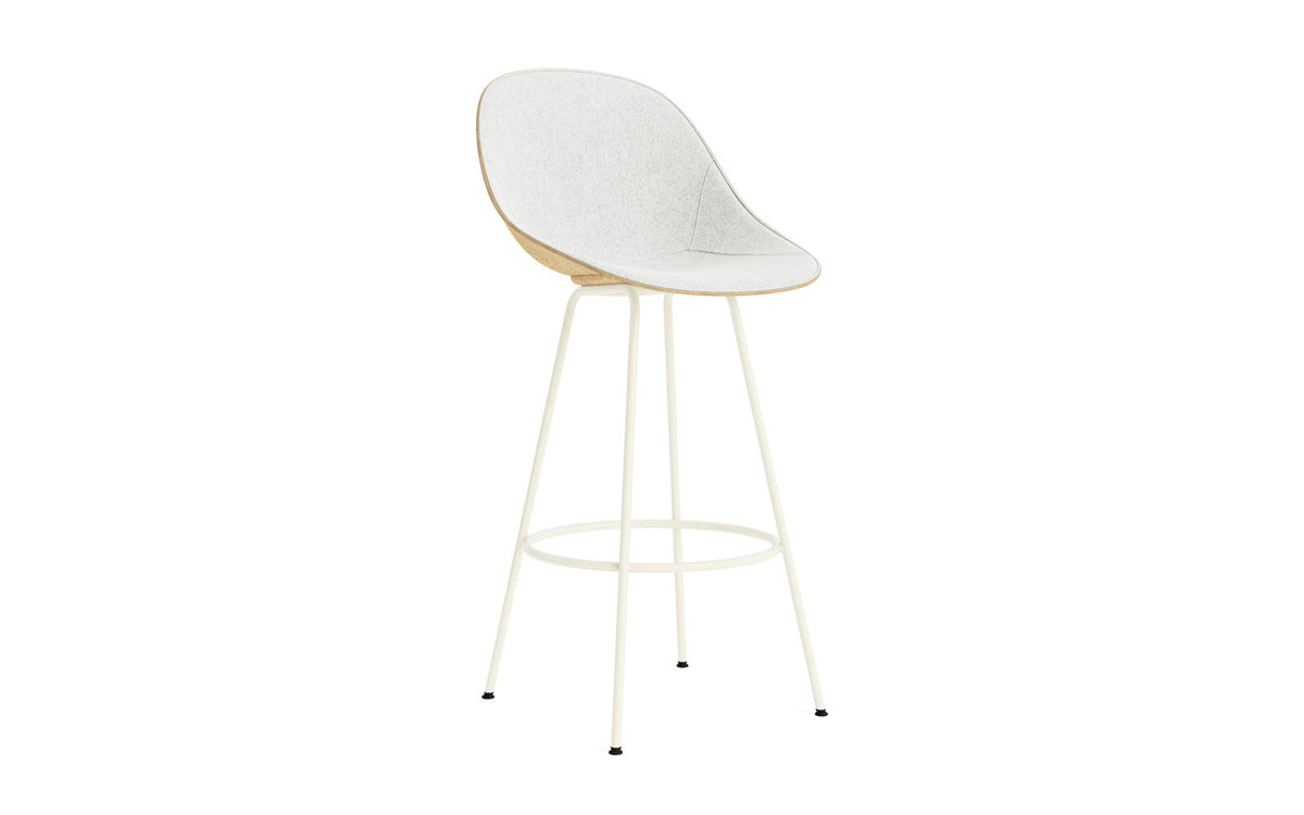 Mat Barstuhl 75 cm Frontpolster Hanffasern creme Stahl in Hallingdal 110 präsentiert im Onlineshop von KAQTU Design AG. Barstuhl ist von Normann Copenhagen