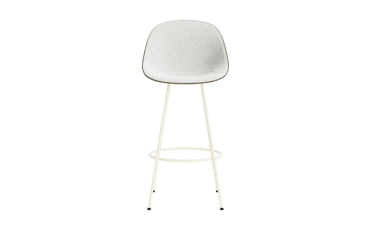 Mat Barstuhl 75 cm Frontpolster Seegras creme Stahl in Hallingdal 110 präsentiert im Onlineshop von KAQTU Design AG. Barstuhl ist von Normann Copenhagen