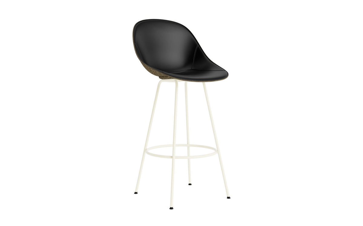 Mat Barstuhl 75 cm Frontpolster Seegras creme Stahl in Ultra 41599 präsentiert im Onlineshop von KAQTU Design AG. Barstuhl ist von Normann Copenhagen
