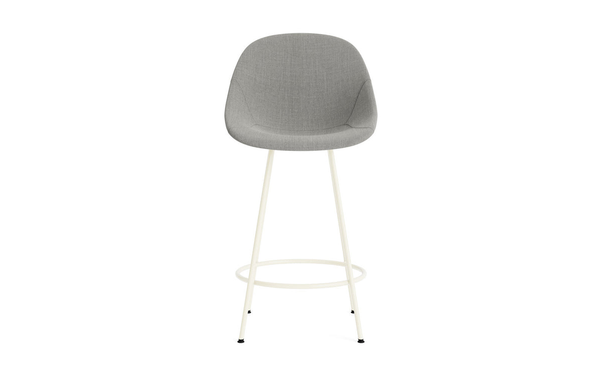 Mat Barstuhl 65 cm vollpolster creme Stahl in Remix 133 präsentiert im Onlineshop von KAQTU Design AG. Barstuhl ist von Normann Copenhagen
