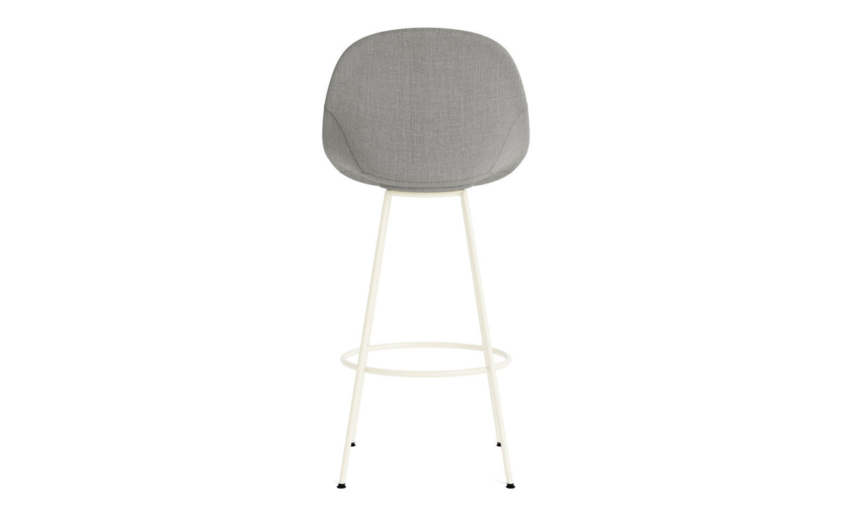 Mat Barstuhl 75 cm vollpolster creme Stahl in Remix 133 präsentiert im Onlineshop von KAQTU Design AG. Barstuhl ist von Normann Copenhagen