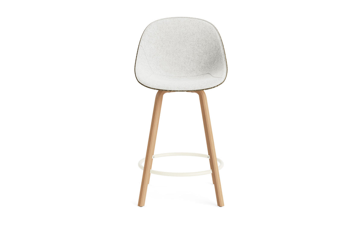 Mat Barstuhl 65 cm Frontpolster Seegras Buchenholz/creme in Hallingdal 110 präsentiert im Onlineshop von KAQTU Design AG. Barstuhl ist von Normann Copenhagen