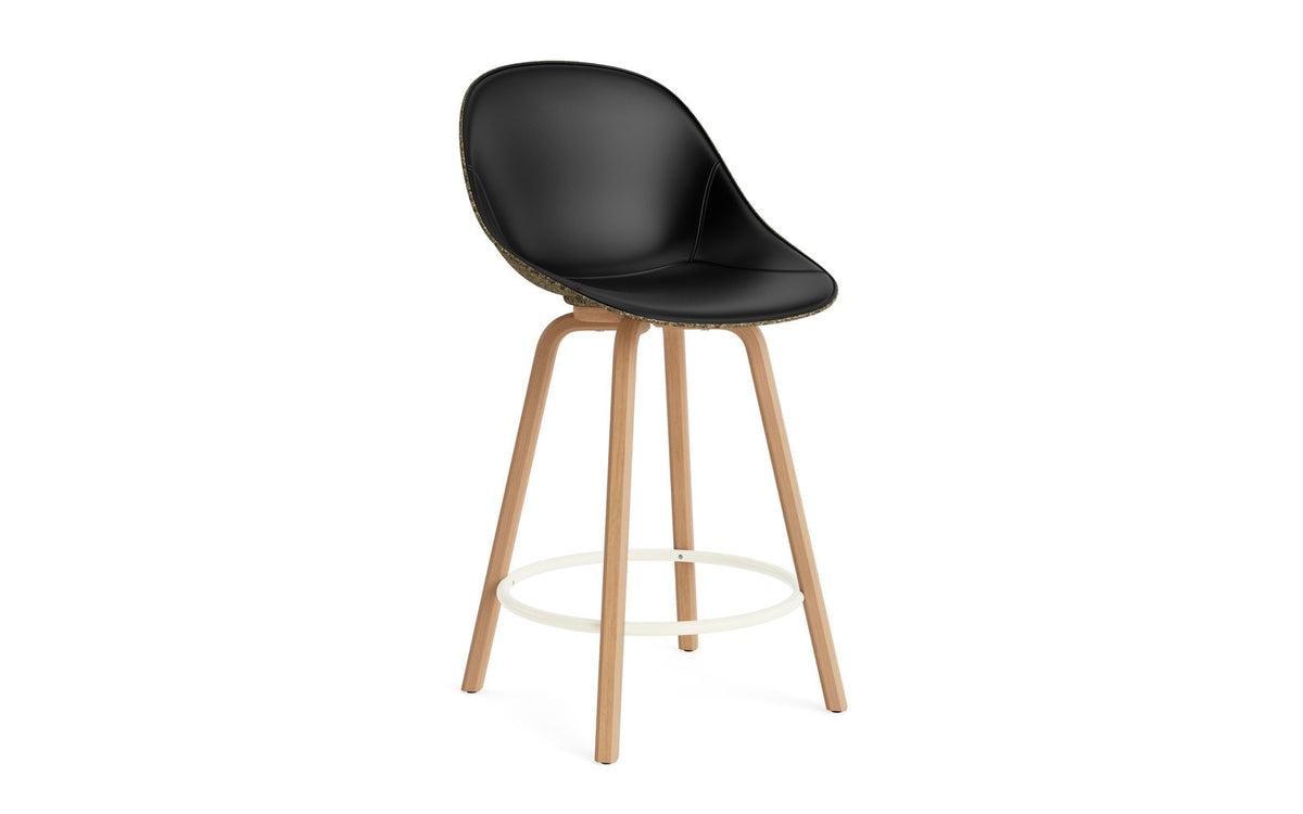 Mat Barstuhl 65 cm Frontpolster Seegras Buchenholz/creme in Ultra 41599 präsentiert im Onlineshop von KAQTU Design AG. Barstuhl ist von Normann Copenhagen