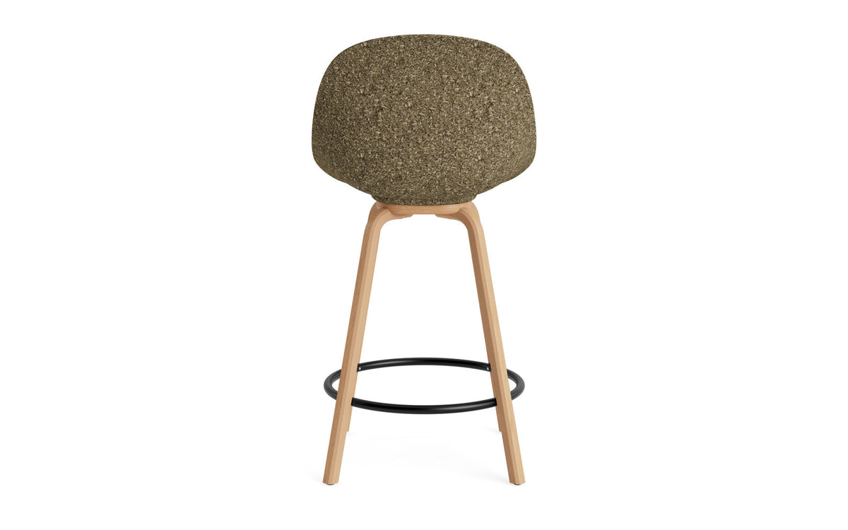 Mat Barstuhl 65 cm Frontpolster Seegras Buchenholz/schwarz in Ultra 41599 präsentiert im Onlineshop von KAQTU Design AG. Barstuhl ist von Normann Copenhagen