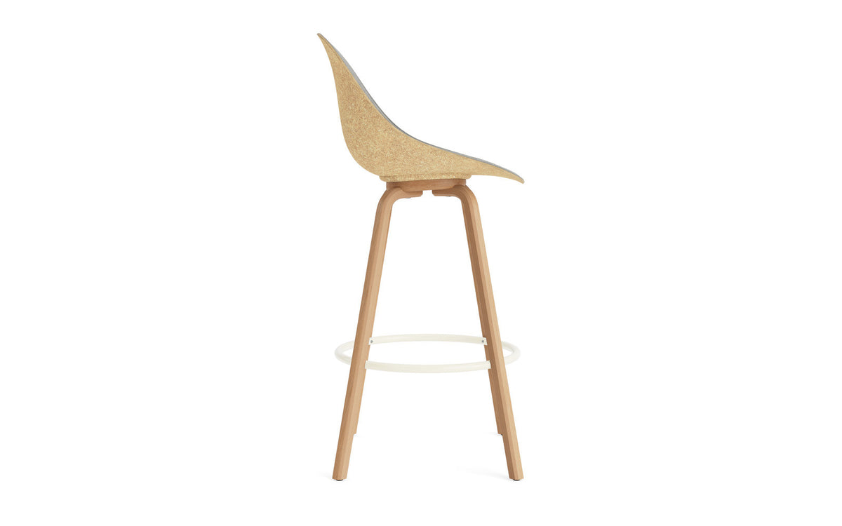 Mat Barstuhl 75 cm Frontpolster Hanffasern Buchenholz/creme in Remix 133 präsentiert im Onlineshop von KAQTU Design AG. Barstuhl ist von Normann Copenhagen