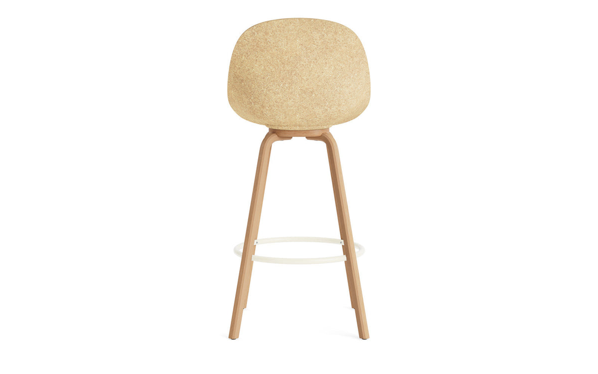 Mat Barstuhl 75 cm Frontpolster Hanffasern Buchenholz/creme in Hallingdal 110 präsentiert im Onlineshop von KAQTU Design AG. Barstuhl ist von Normann Copenhagen