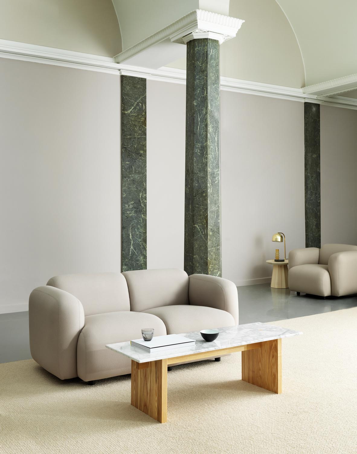 Swell modulares Sofa 2-Sitzer in Remix 133 präsentiert im Onlineshop von KAQTU Design AG. 2er Sofa ist von Normann Copenhagen