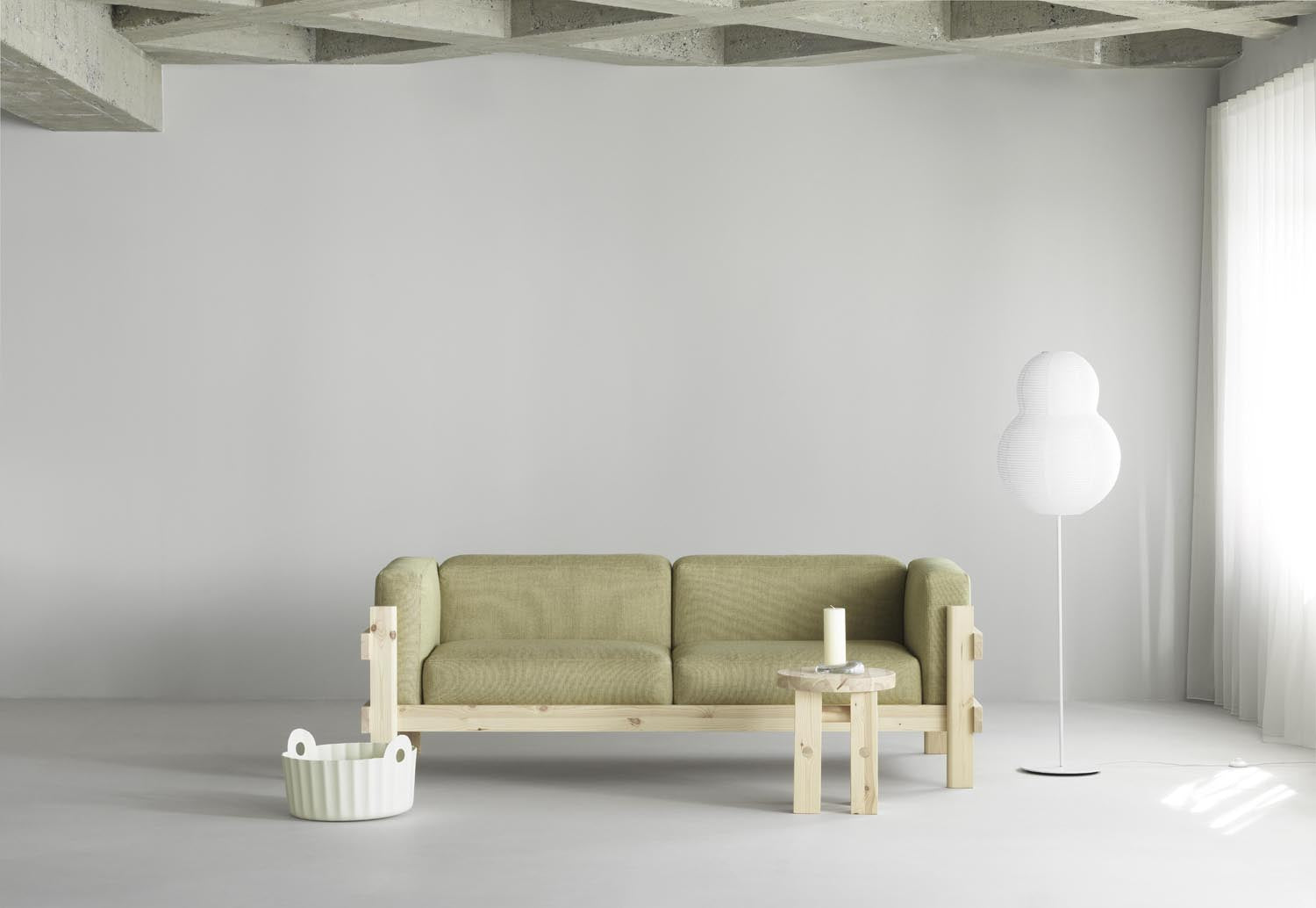 Kube Sofa 3-Sitzen Kiefer in  präsentiert im Onlineshop von KAQTU Design AG. 3er Sofa ist von Normann Copenhagen