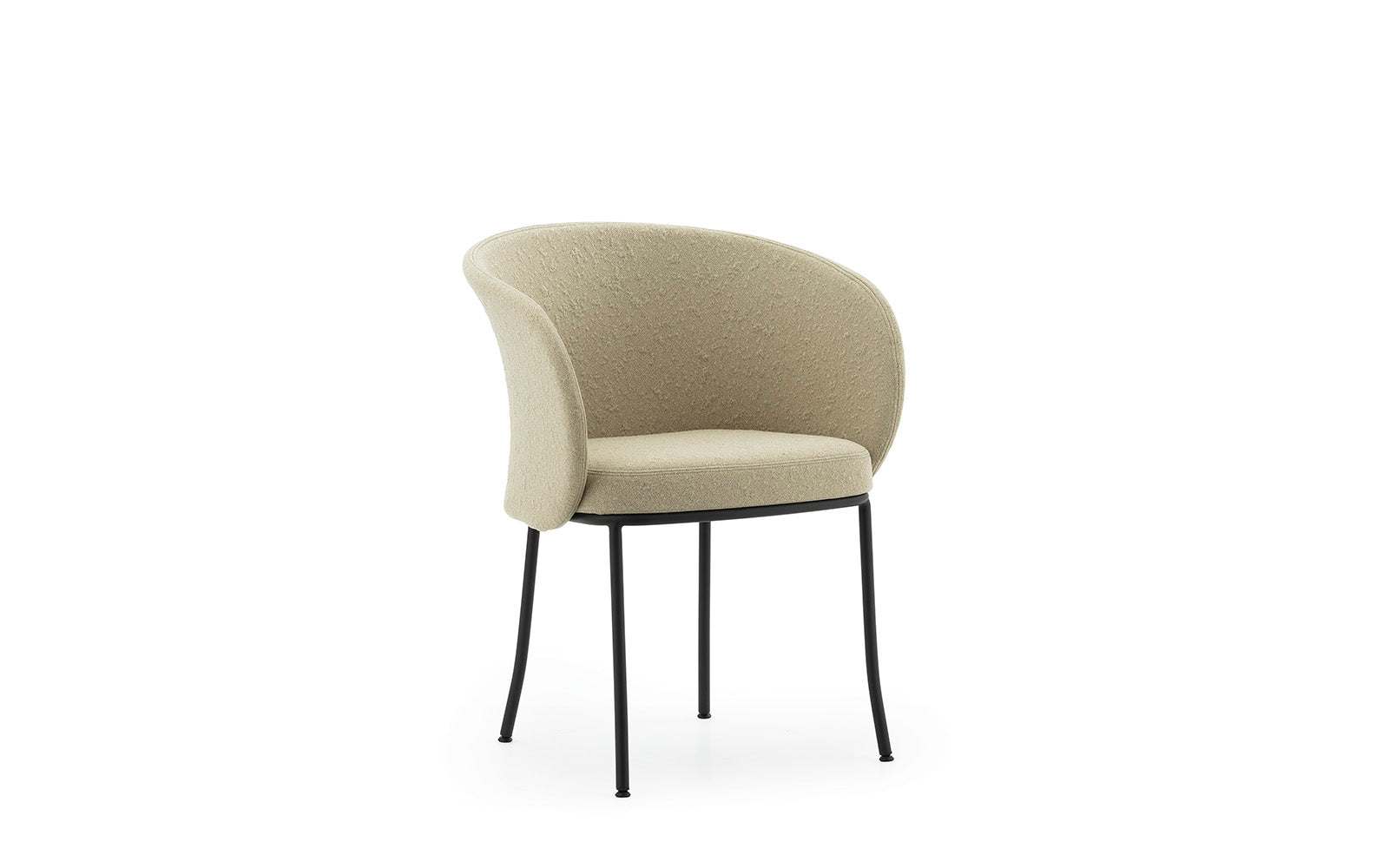Knit Armchair Black Steel