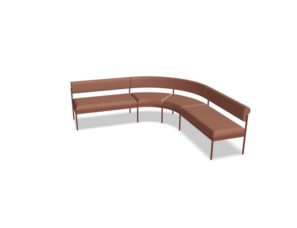 Nora NOR202 - Modulares Sitzsystem in Ziegelrot präsentiert im Onlineshop von KAQTU Design AG. Ecksofa ist von Mdd