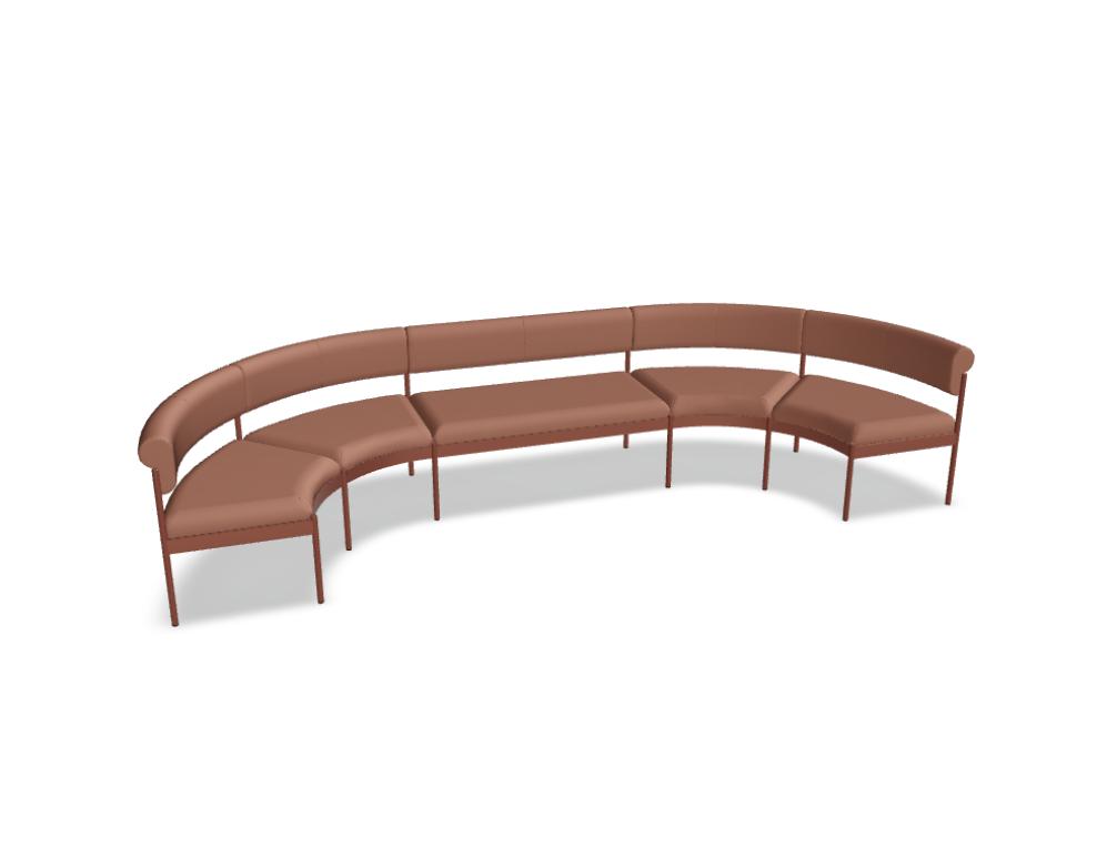 Nora NOR301 - Modulares Sitzsystem in Ziegelrot präsentiert im Onlineshop von KAQTU Design AG. Ecksofa ist von Mdd
