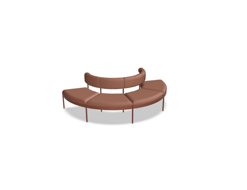 Nora NOR503 - Modulares Sitzsystem in Ziegelrot präsentiert im Onlineshop von KAQTU Design AG. Sofa ist von Mdd